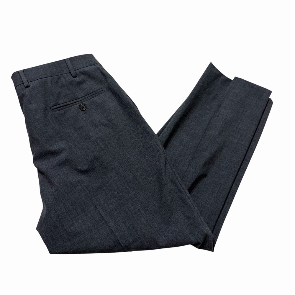 Brooks Brothers Regent Fit Wool Dress Pants 36x30 Gray Stretch Flat Front